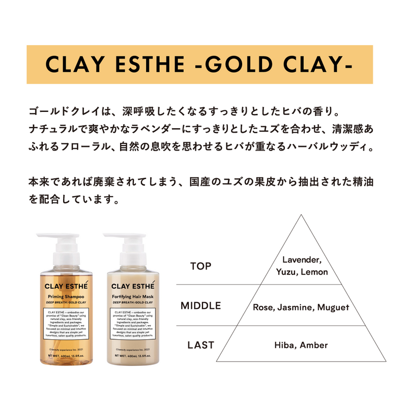 CRAY ESTHE クレイエステ フォーティファイングヘアマスク ゴールドクレイ 400ml